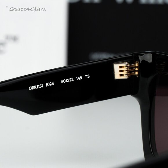 Off-White Men Sunglasses Black Burgundy Square OERI13I JACKSON 1028 BRAND NEW - Picture 6 of 9